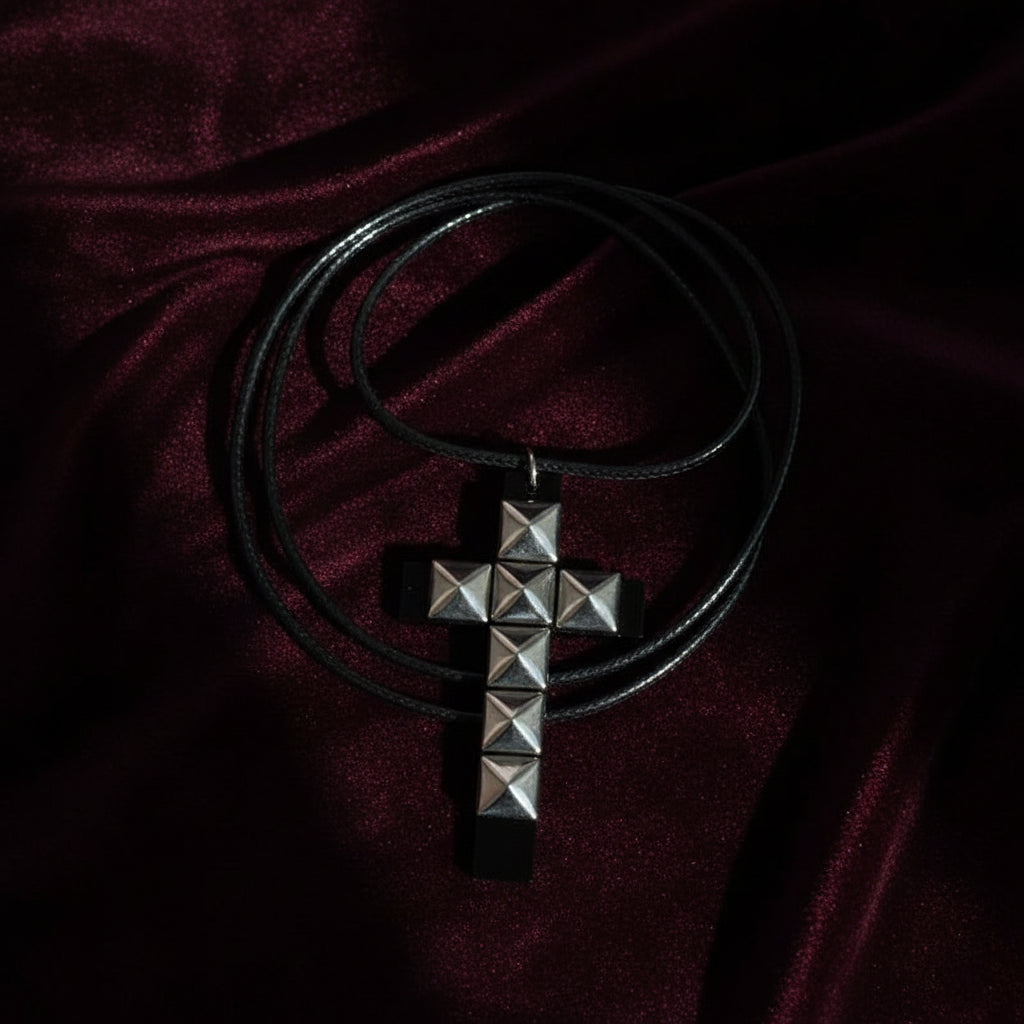 Rivet Cross Necklace