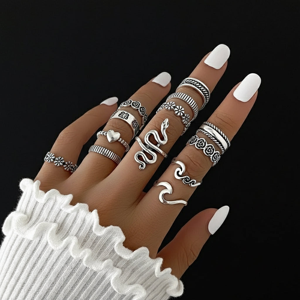 Poker Joker Silver Ring