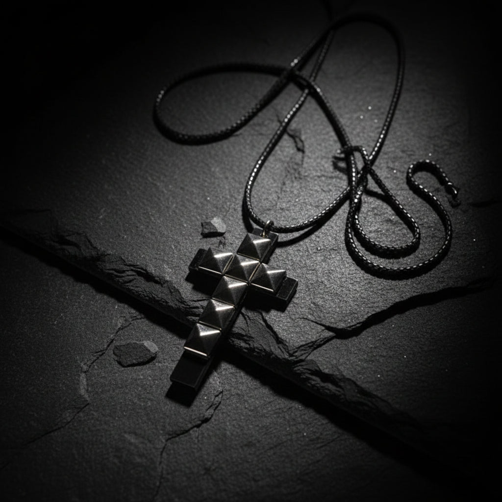 Rivet Cross Necklace