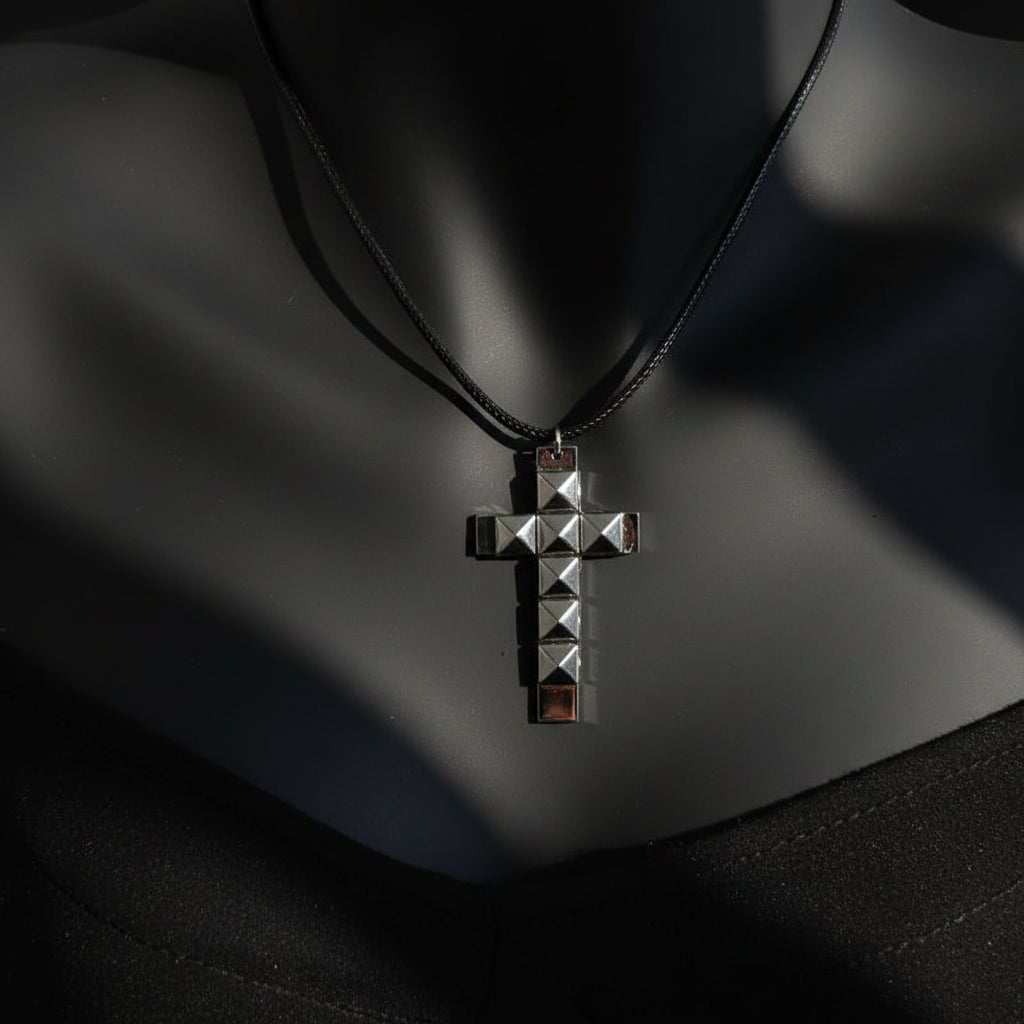 Rivet Cross Necklace