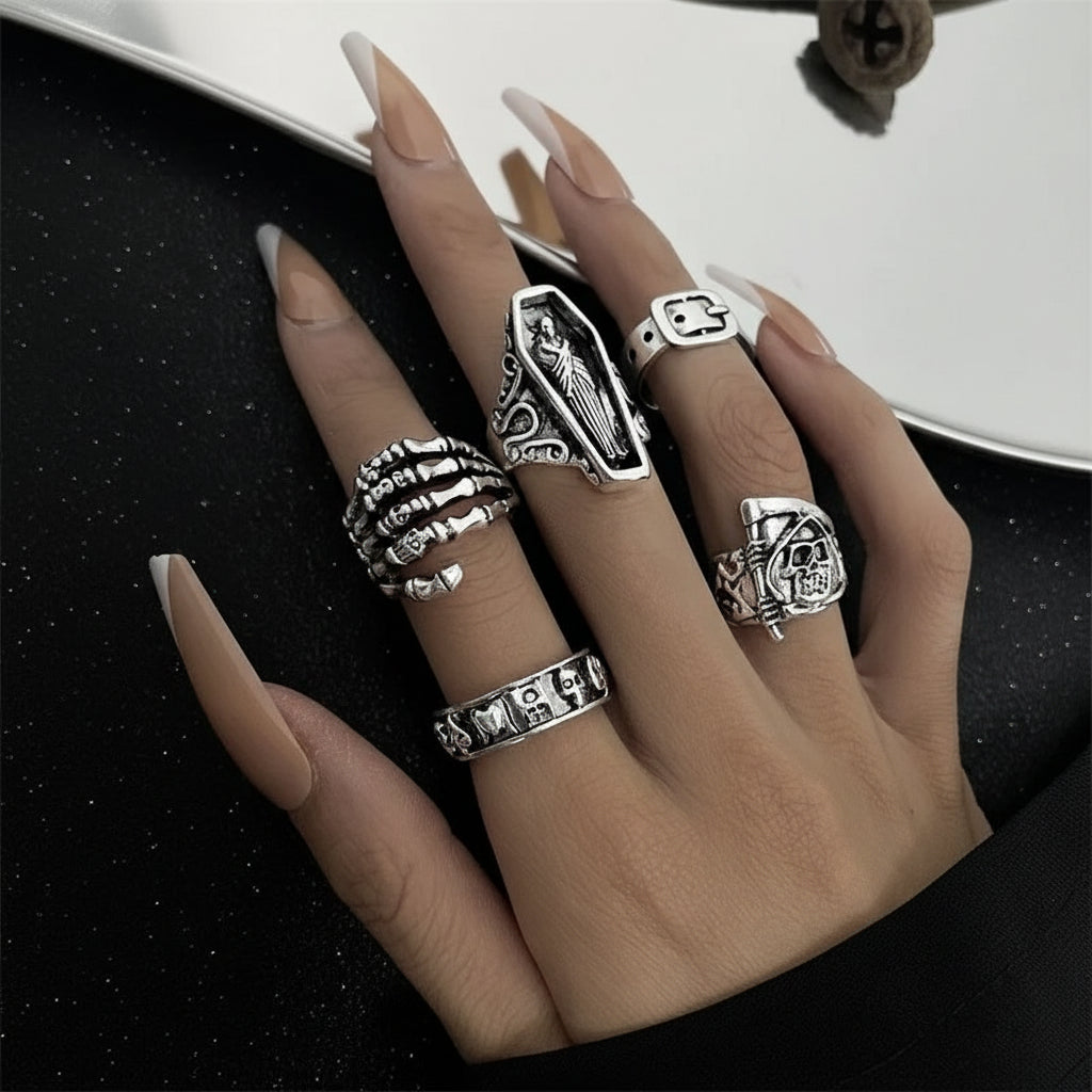 Poker Joker Silver Ring