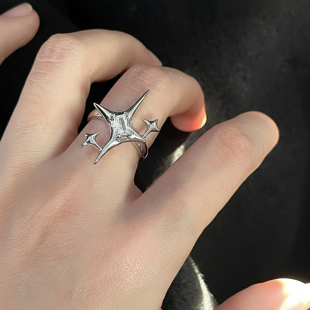 Poker Joker Silver Ring