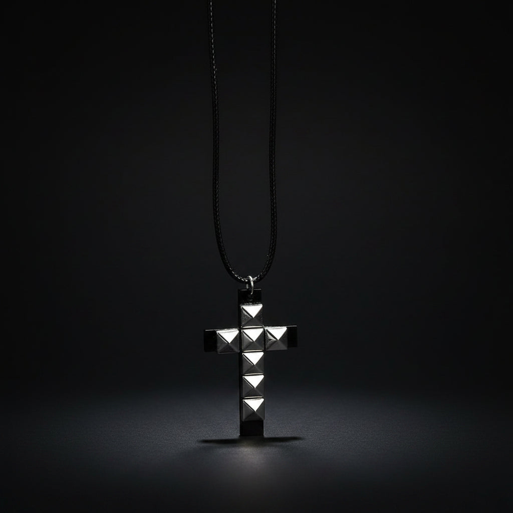 Rivet Cross Necklace