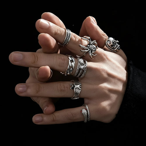 Poker Joker Silver Ring