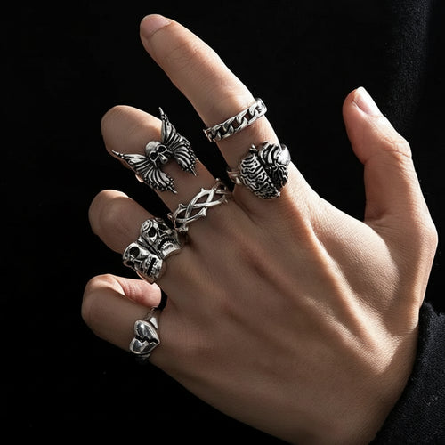 Poker Joker Silver Ring